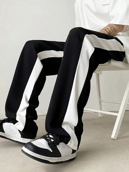 Black Trackpants with White Stripes – Classic Aesthetic Streetwear | Bombyy Clothings