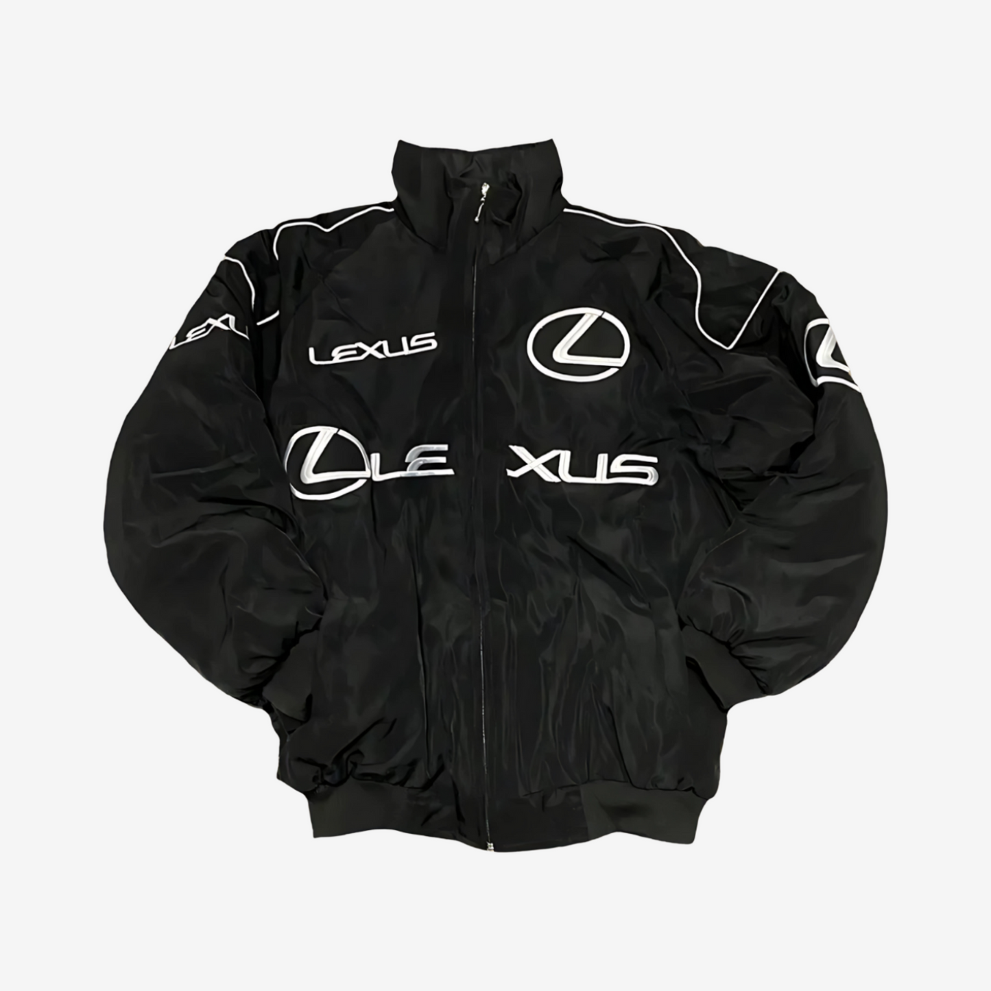 Premium Lexus embroidered jacket with sleek streetwear fit, insulated lining, and bold automotive branding.