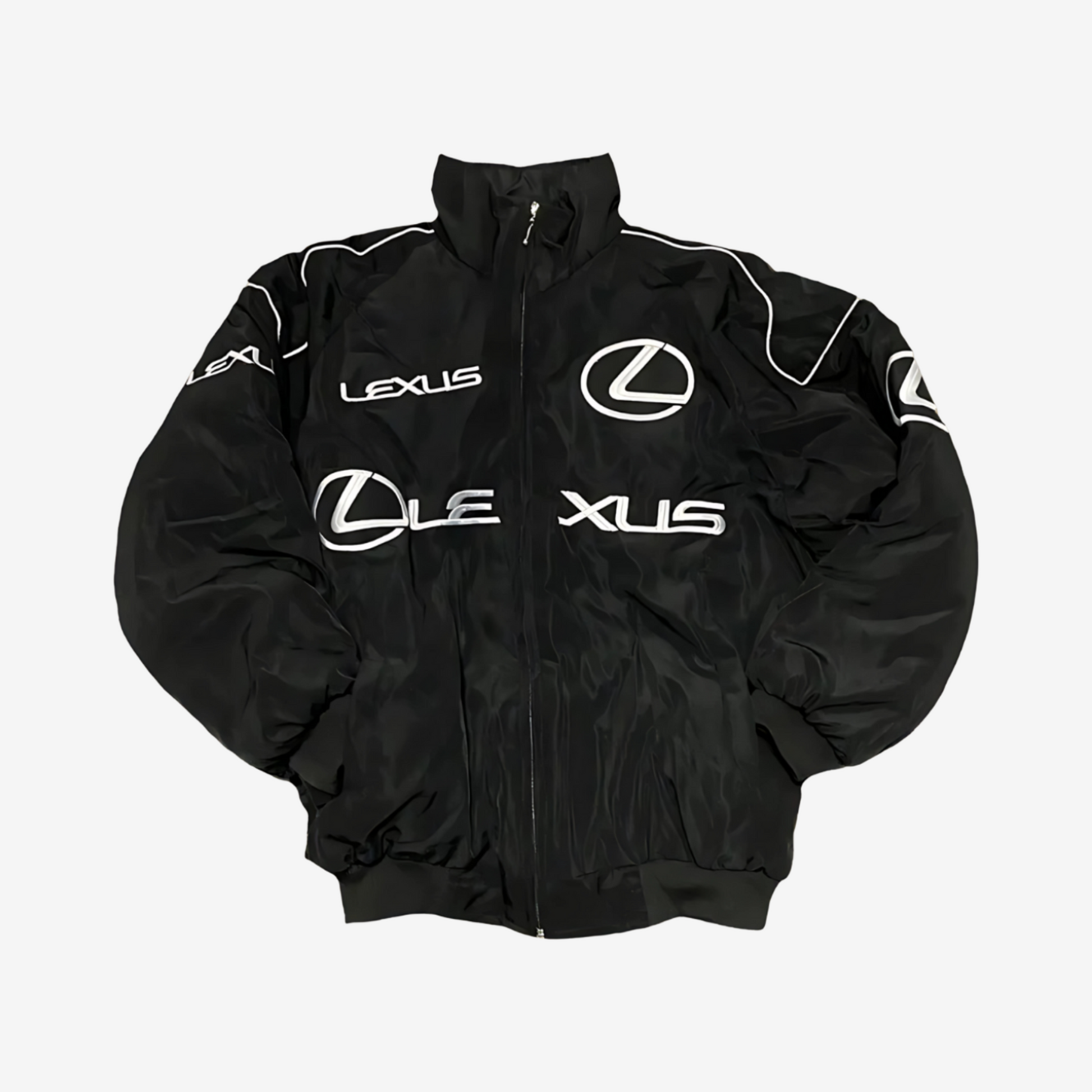 Premium Lexus embroidered jacket with sleek streetwear fit, insulated lining, and bold automotive branding.