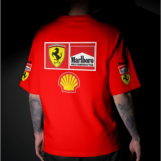 Marlboro red F1 t shirt vintage racing style premium unisex  Bombyy Clothing
