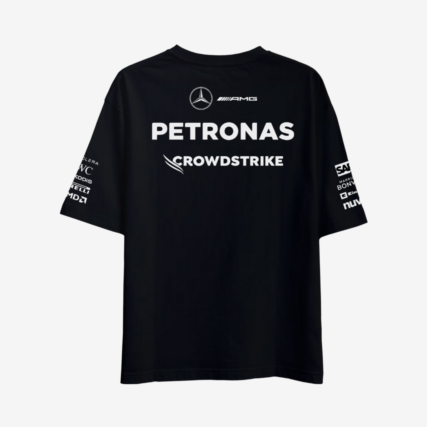 Vintage Petronas AMG oversized round neck tee with racing graphics and comfortable streetwear style.