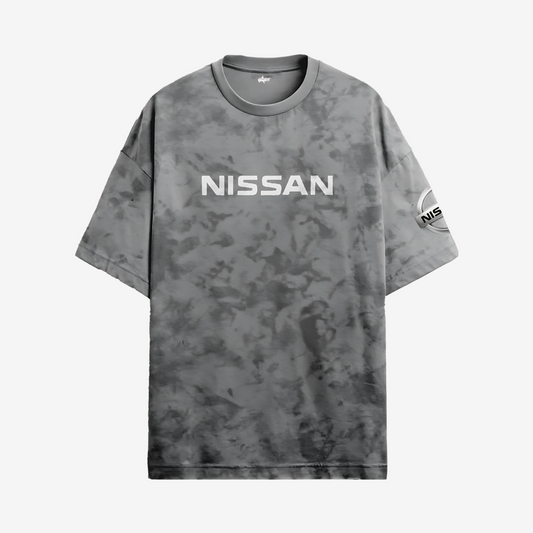 Black Nissan GTR acid wash bomber jacket with premium embroidery and motorsport detailing for car enthusiasts.