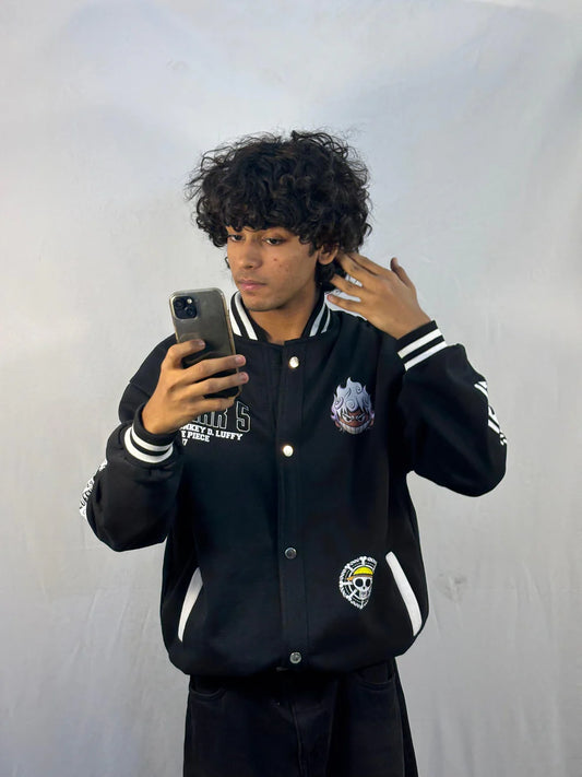 one piece adtion jacket parachute puffer varsity hd anime print