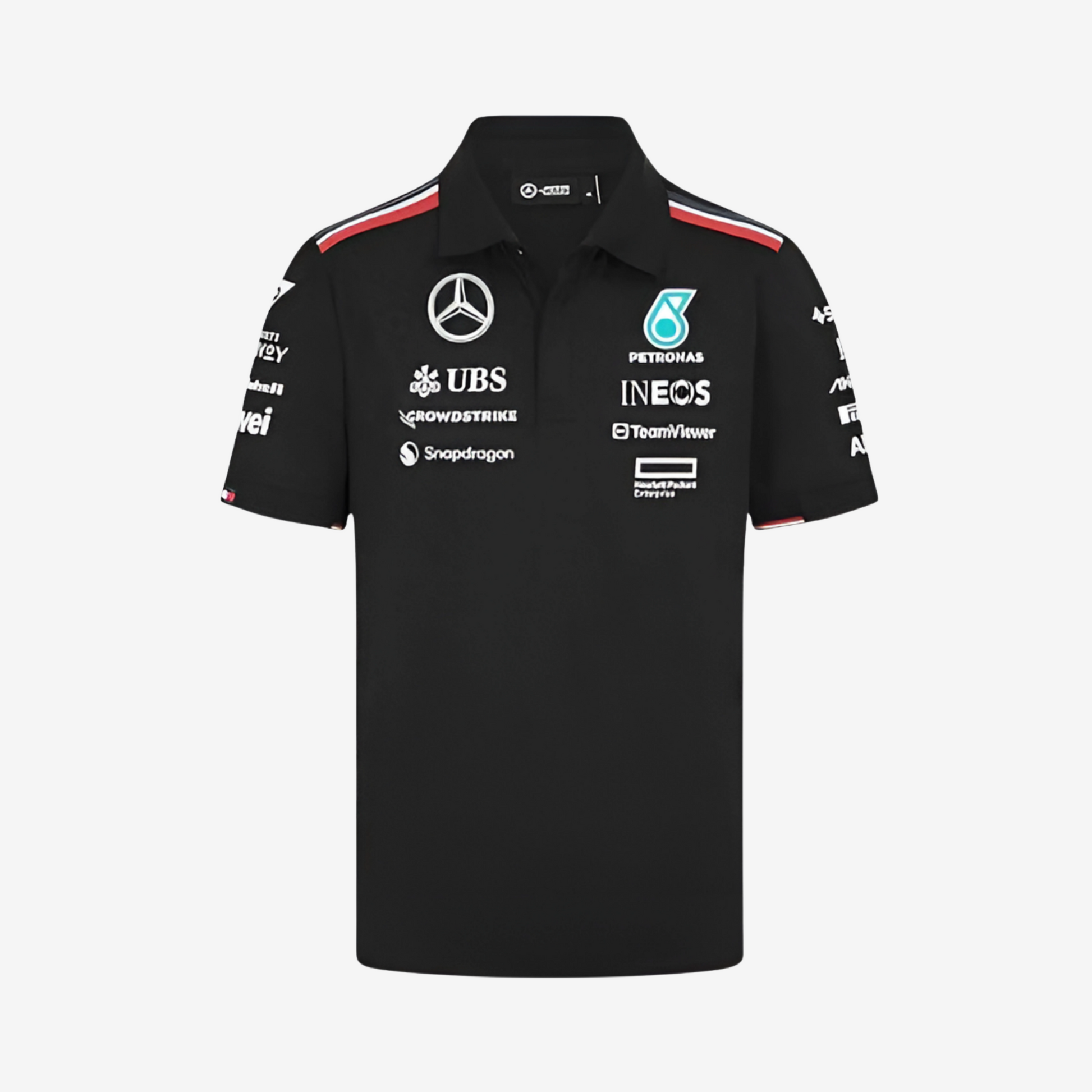 "Vintage Petronas racing polo t-shirt with classic motorsport logo and retro Formula One styling