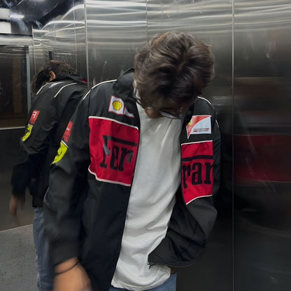 Black Ferrari Racing Jacket : A Stylish Tribute to Ferrari's Legacy