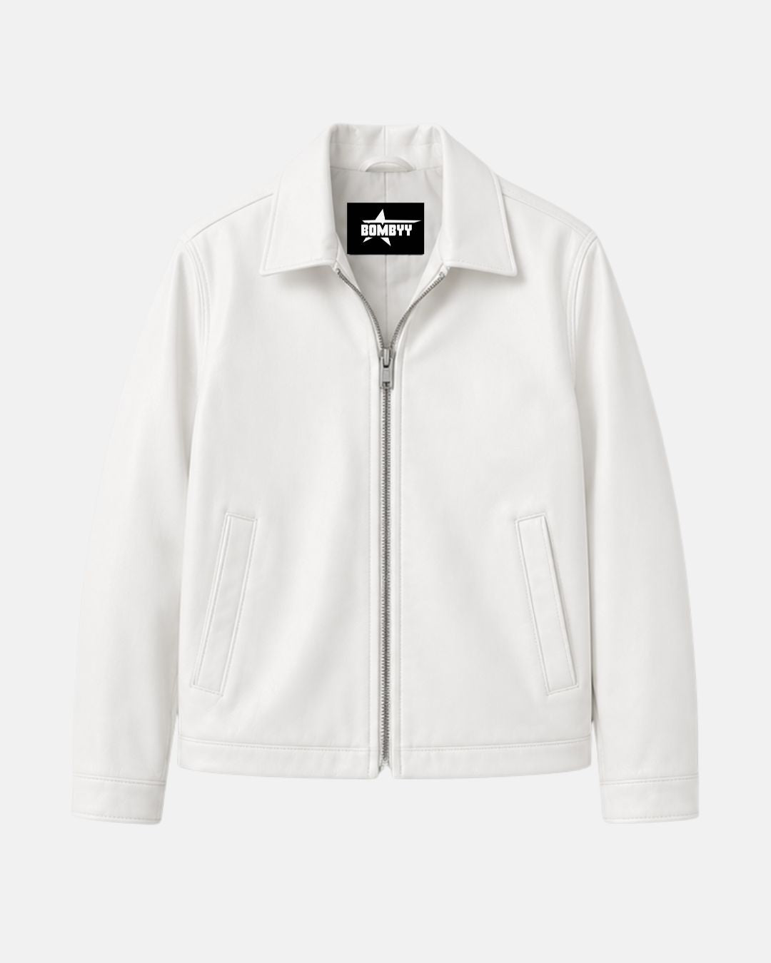 bombyy-white-faux-leather-jacket-front-view