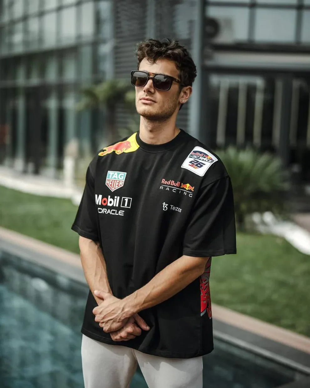 Red Bull Racing Formula 1 T-shirt in premium fabric with bold motorsport design by Bombyy Clothing
