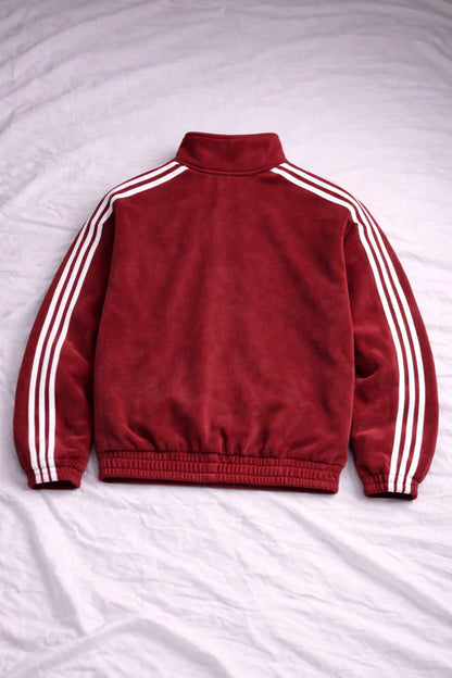 CNY red racing jacket premium streetwear jacket with stripe sleeves